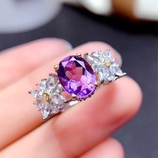 紫水晶 葛莉絲 Grace 天然 巴西 2克拉 紫水晶 戒指 可調式戒圍 不退色1450