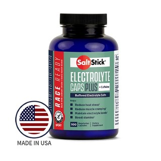 【SaltStick】電解質膠囊 賽事專用增強型 含咖啡因 100入｜鹽錠 補鹽 馬拉松 三鐵 越野