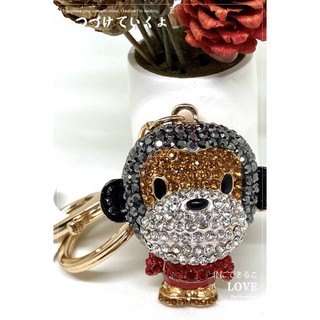 Bling Bling猴子水鑽亮晶晶吊飾 / 猴子掛飾 / 聰明猴子鑰匙圈