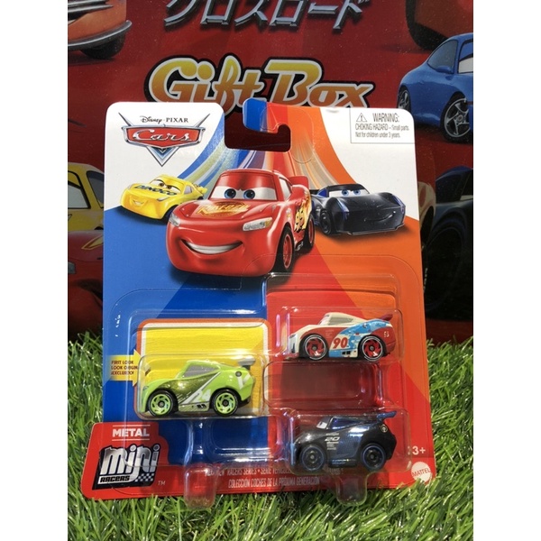 美泰兒 Mattel mini cars 汽車總動員 傑森風暴、次世代賽車3車組)