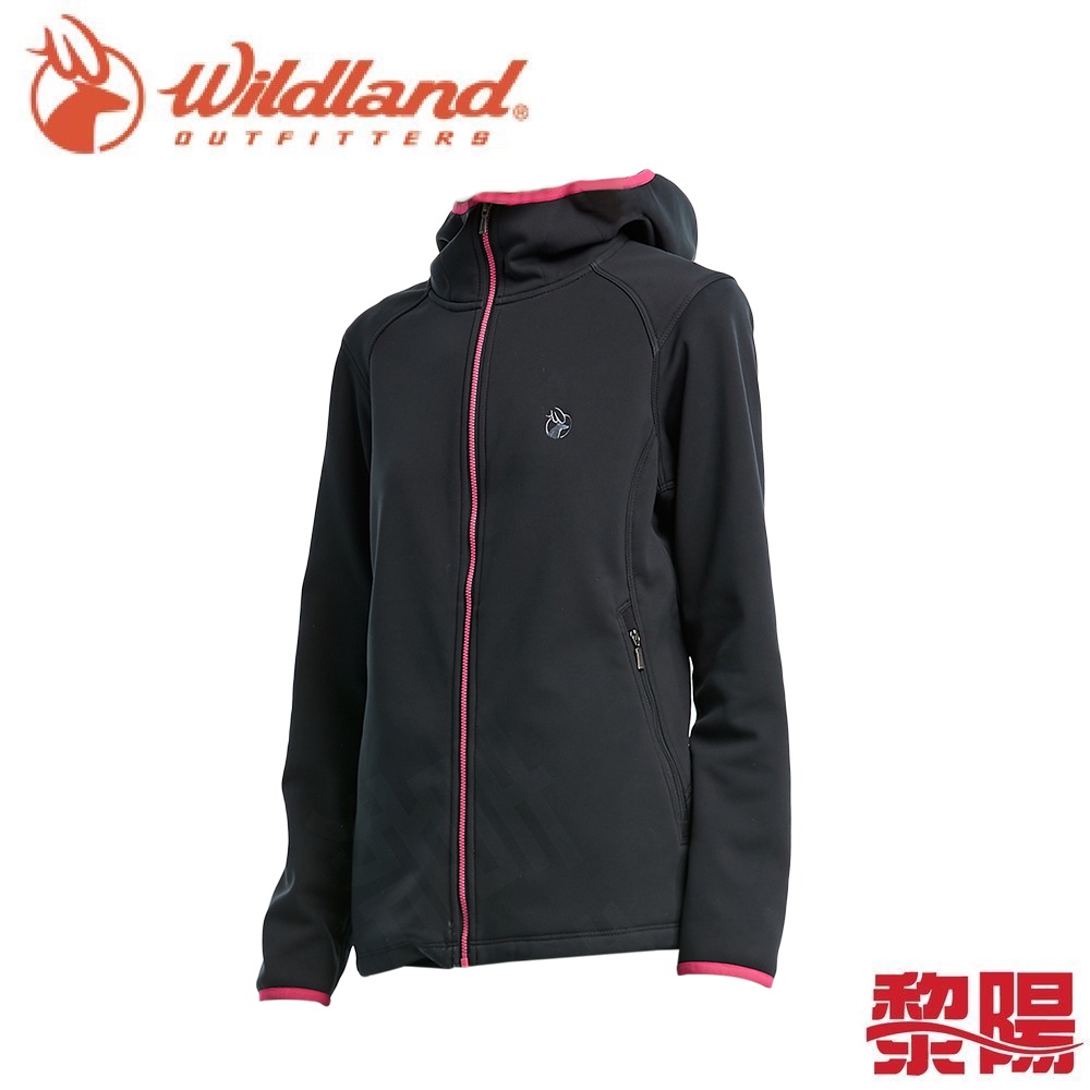 Wildland 荒野 0A82921 彈性防風防潑保暖外套 女款 (黑) 輕量/保暖/刷毛 04W82921