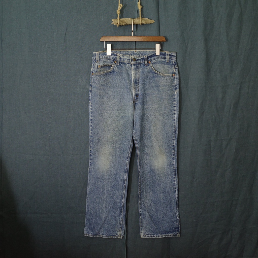 古著 vintage 80s Levi’s 517 丹寧褲 牛仔褲 水洗 刷色 橘標 喇叭褲 orange 003