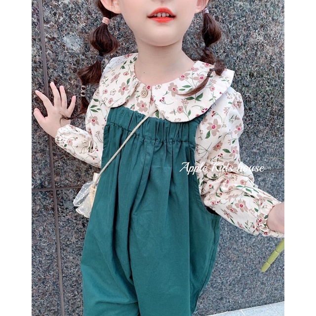 apple kids house  娃娃領藤蔓襯衫 新品上架 實品拍攝 韓系襯衫 女童襯衫