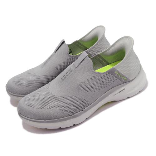 #小胖仔代購#SKECHERS 休閒鞋 GO WALK 6 EASY ON 灰 瞬穿科技 男 216278GRY