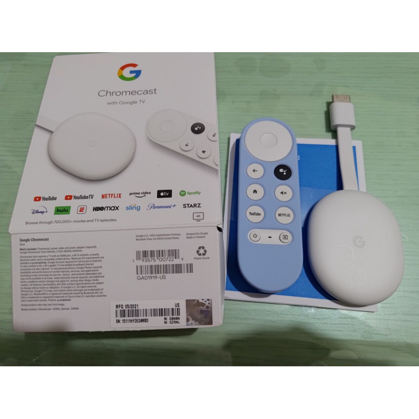 Google Chromecast 4 第四代電視棒 4K串流媒體播放器
