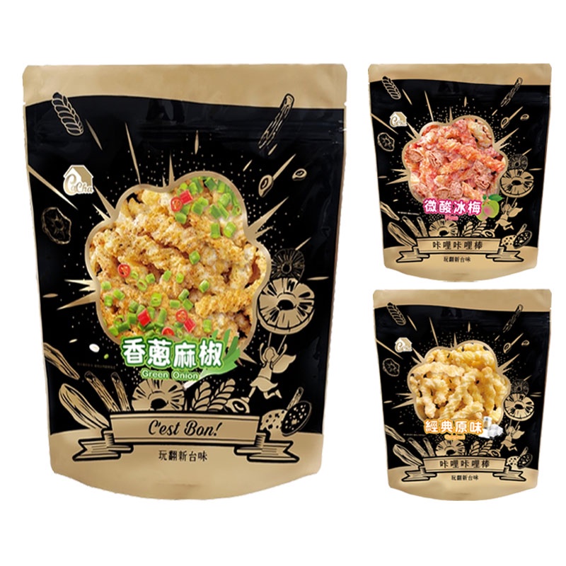 卡恰 咔哩咔哩棒 原味 香蔥麻椒 梅子口味 130g【零食圈】零食 美食 團購 台灣 傳統 梅子 椒麻 香蔥 法米滋