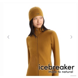 【icebreaker】Descender 女 羊毛立領 刷毛保暖外套 GT240 『米駝黃』戶外 運動 柔軟 舒適 羊