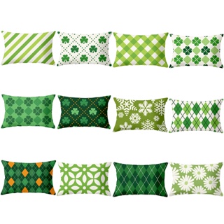 新鮮綠色兒童枕頭套30x50 40x60 50x70 60x80 花朵幾何加大抱枕套,沙發靠垫套