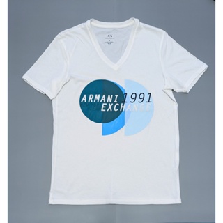 AX Armani Exchange 短袖 T-shirt S號 白 V領 LOGO