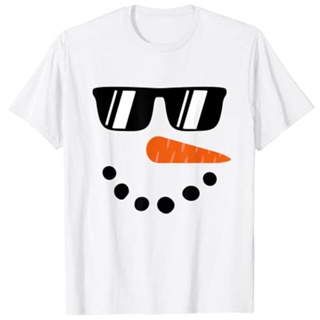 男孩兒童雪人襯衫幼兒眼鏡聖誕冬季 T 恤上衣 T 恤