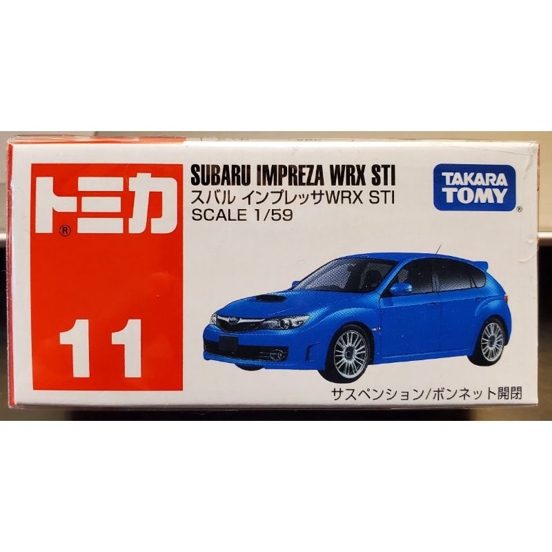 TOMICA NO. 11 SUBARU IMPREZA WRX STI