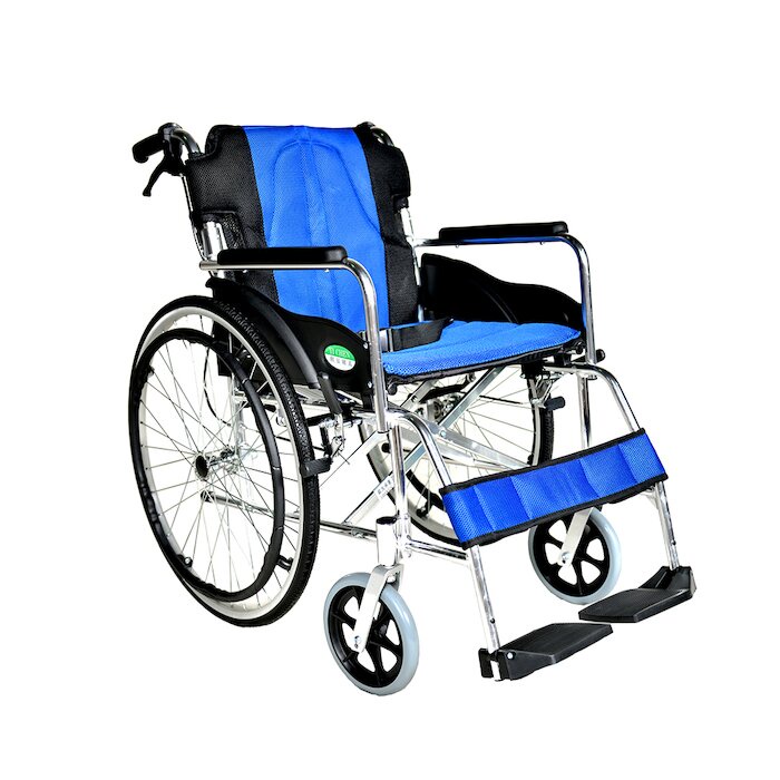 【海夫】頤辰億 機械式輪椅(未滅菌)24吋輪椅 輪椅-B款 鋁合金/可折背/收納式/攜帶型 三色(YC-868LAJ)