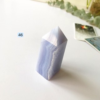 Blue Lace Agate 藍紋瑪瑙柱 藍紋瑪瑙晶柱 藍玉髓-H44~85