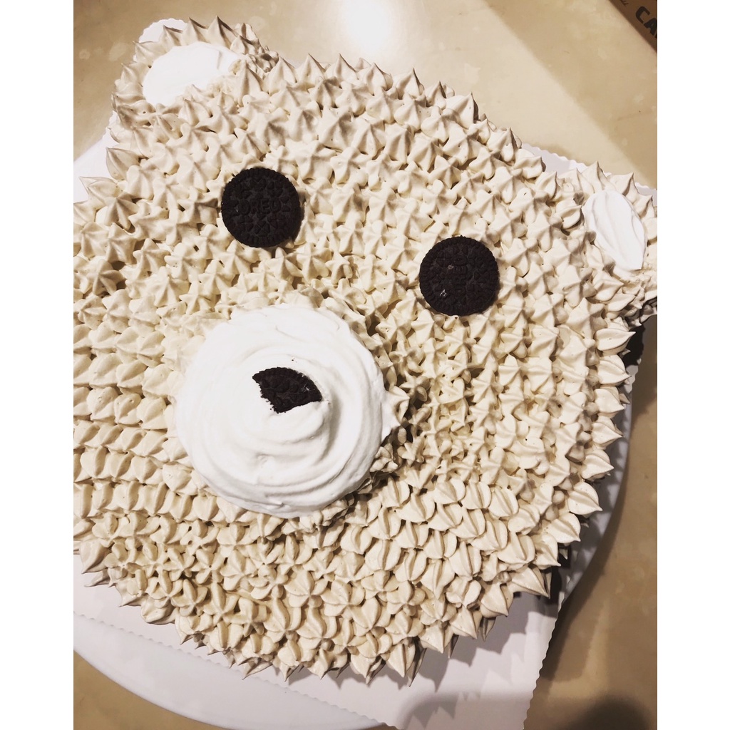 6吋可愛熊熊蛋糕  生日蛋糕  小朋友慶生蛋糕  鮮奶油蛋糕 低糖蛋糕 學校慶生