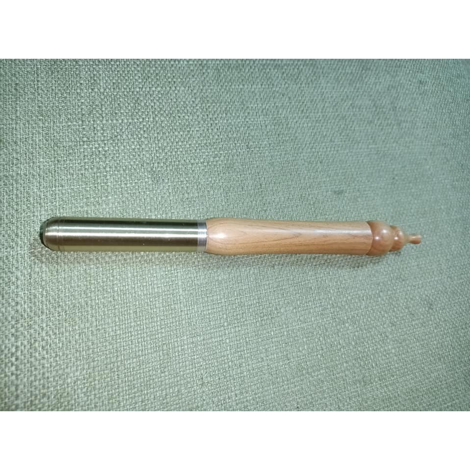 台灣肖楠葫蘆尾造型黃銅鋼筆（鋼珠筆）