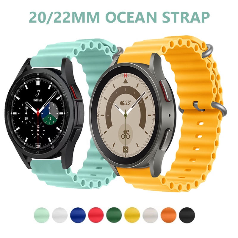 適用三星華爲海洋硅膠運動錶帶 Huawei watch GT3 2 pro 男女款時尚腕帶