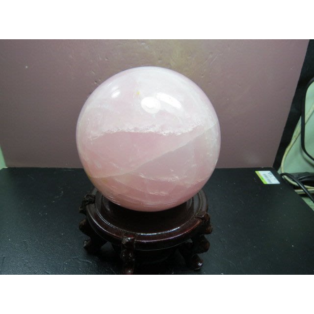【優家藝】天然漂亮3A星光粉晶球2.2公斤120.5mm(贈座)(T01)(網路親民價、限量一標)原價4500元
