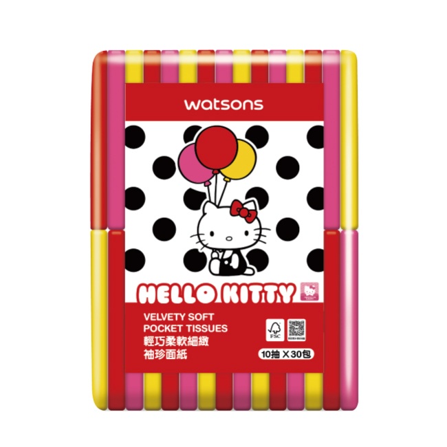 屈臣氏袖珍面紙10抽30入(Hello Kitty)