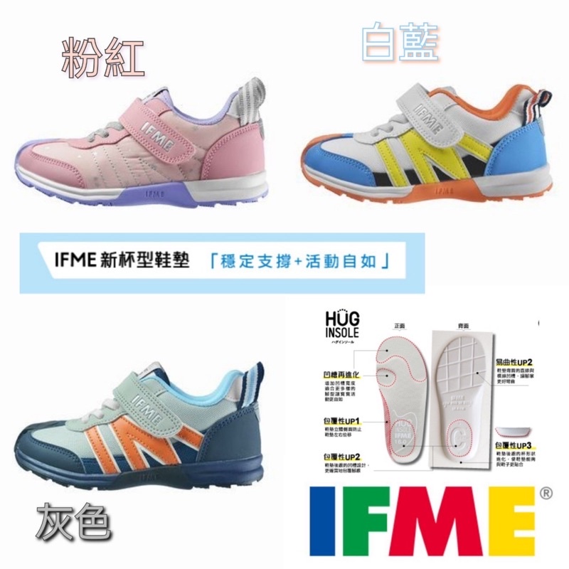 JB~日本 IFME 輕量機能鞋 兒童機能鞋 運動鞋 NO.P7627 白藍