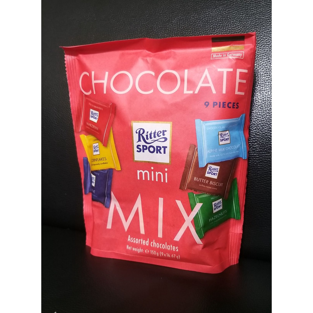 【新品上市】Ritter Sport mini 力特律動 巧克力 力特繽紛彩袋迷你可可製品 (綜合口味) 綜合迷你巧克力