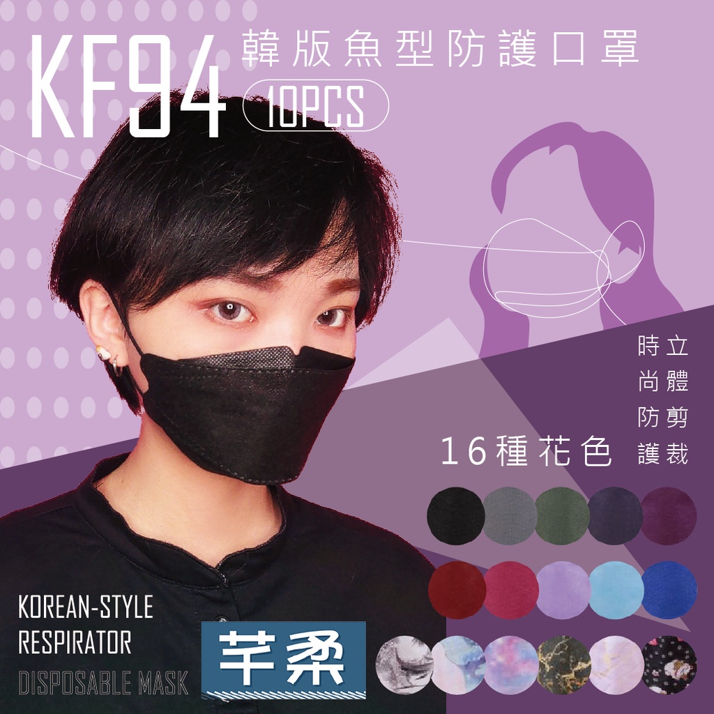 4D口罩 立體口罩 OZ口罩 韓國口罩 kf94 口罩 獨立包裝口罩 魚型口罩 黑色口罩 防塵口罩 黑口罩【M0026】