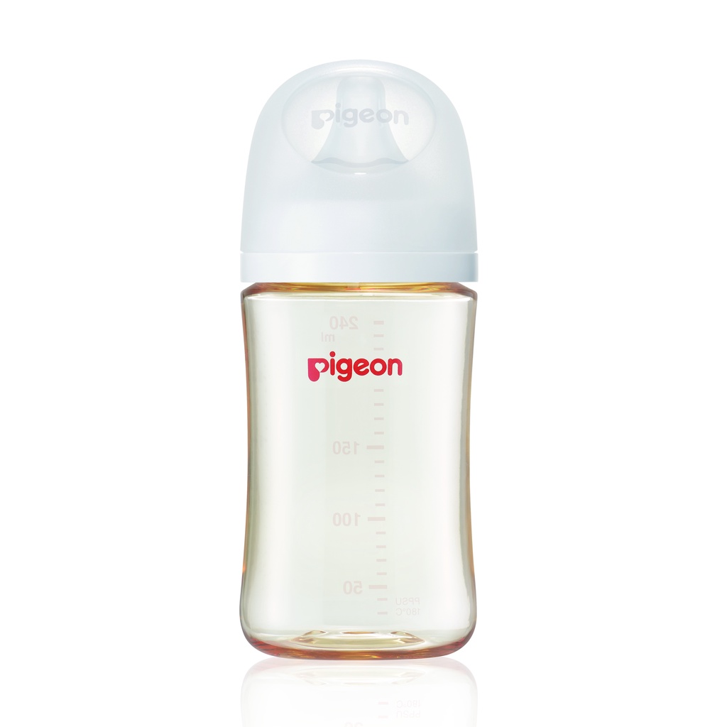 【Pigeon貝親】第三代母乳實感PPSU奶瓶240ml／純淨白
