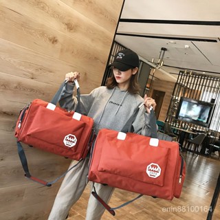 臺灣熱銷韓版短途大容量可套拉桿行李包女手提包簡約獨立鞋位旅行袋旅行包 ZWA5