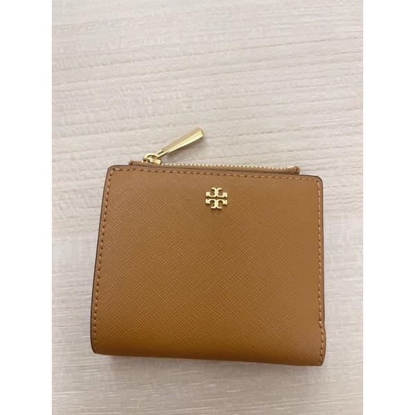 Tory Burch 焦糖色防刮小皮夾