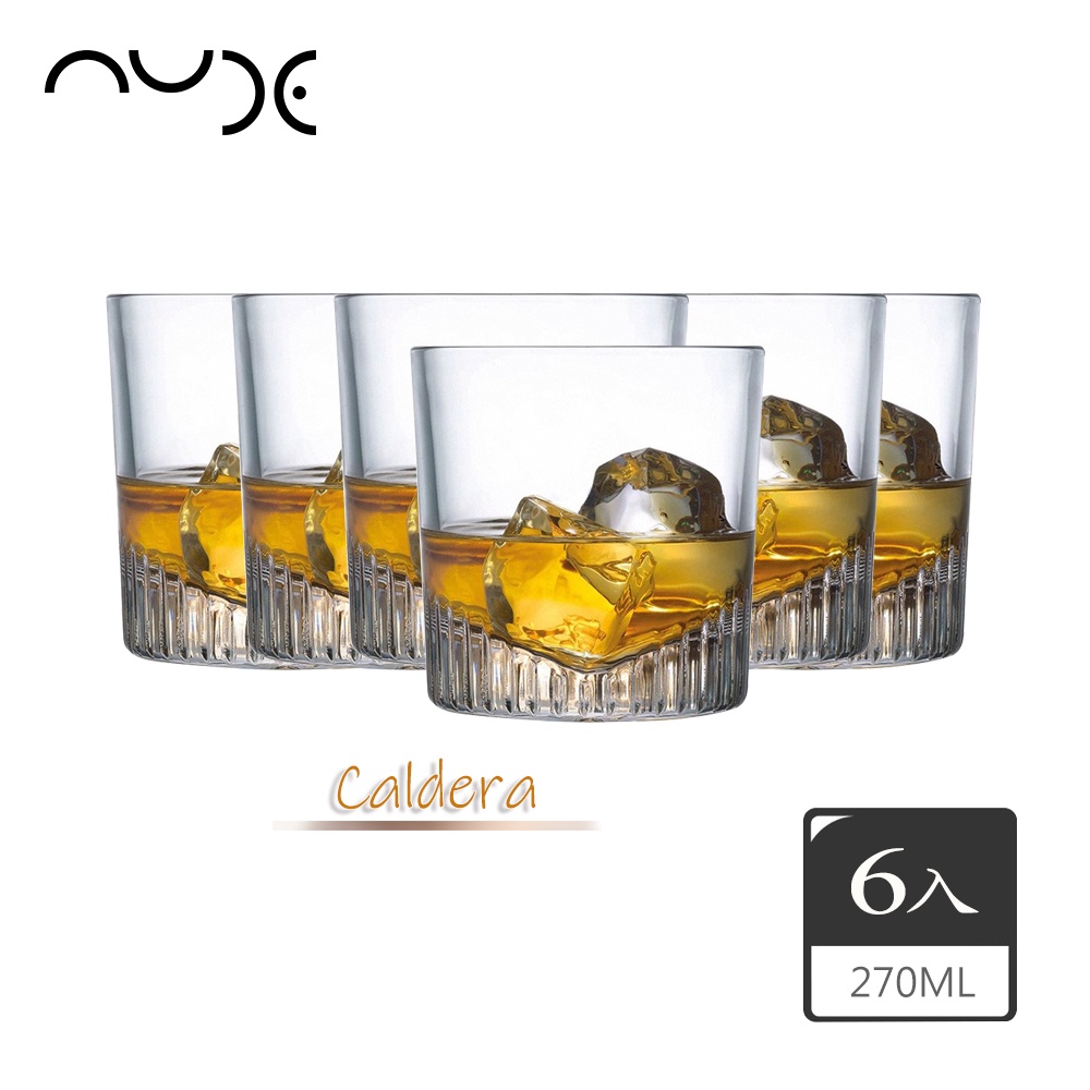 【NUDE】Caldera Tumbler Whisky Dof 水晶威士忌杯 6入盒裝 270mL 酒杯 水晶杯