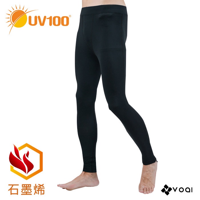 【UV100】 防曬 石墨烯遠紅蓄熱-拉鍊內搭褲-男(CC92615) VOAI