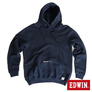 EDWIN 60週年限定 W LOGO水墨帽T(丈青色)-男款