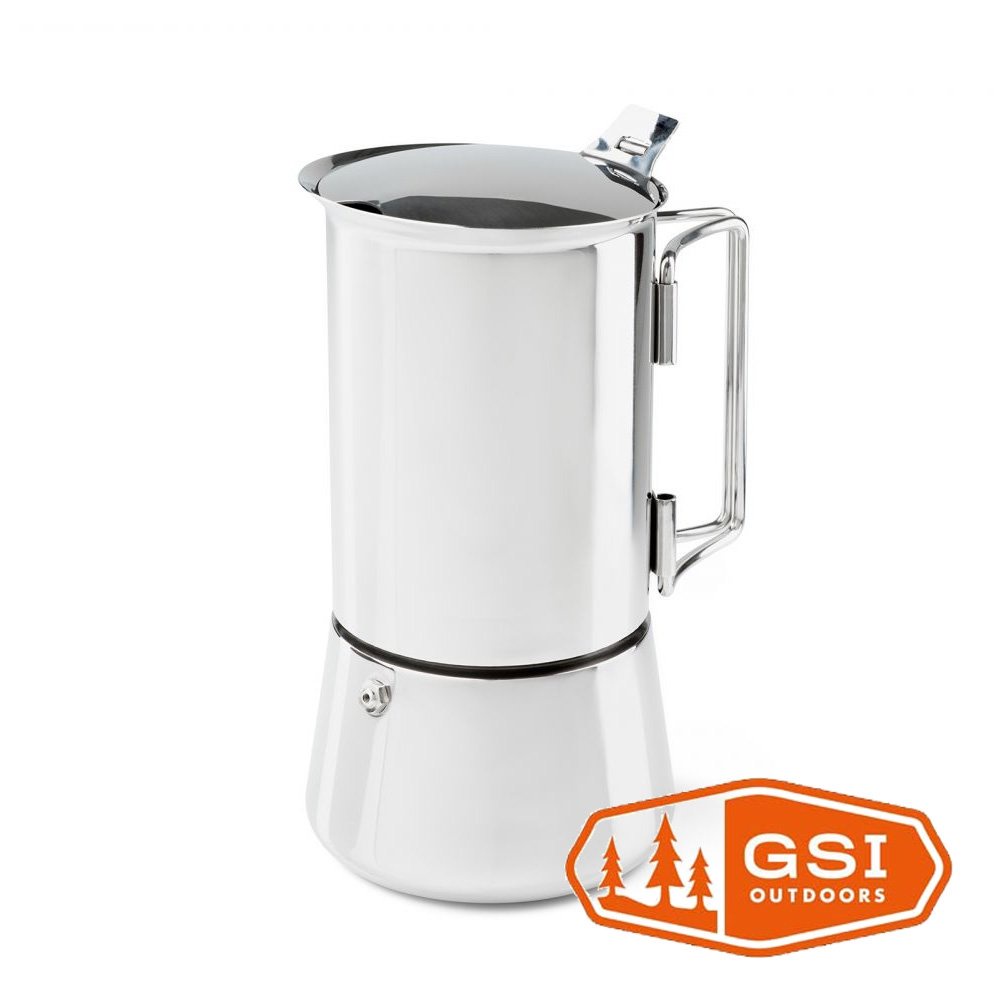 【美國 GSI】Moka Espresso Pot 不鏽鋼摩卡壺 6杯份 0.7L 65100 露營.登山.野炊.戶外