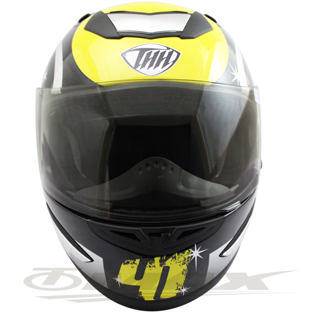 可掀式全罩安全帽 全罩式安全帽 THH- TS41A黑黃  100%台灣製