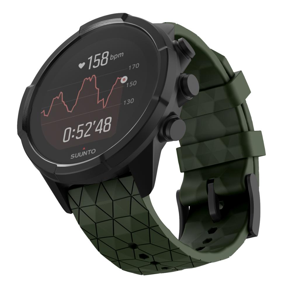 Suunto TRAVERSE Sport Baro 錶帶 24mm 優質 矽膠 橡膠 快拆 腕帶