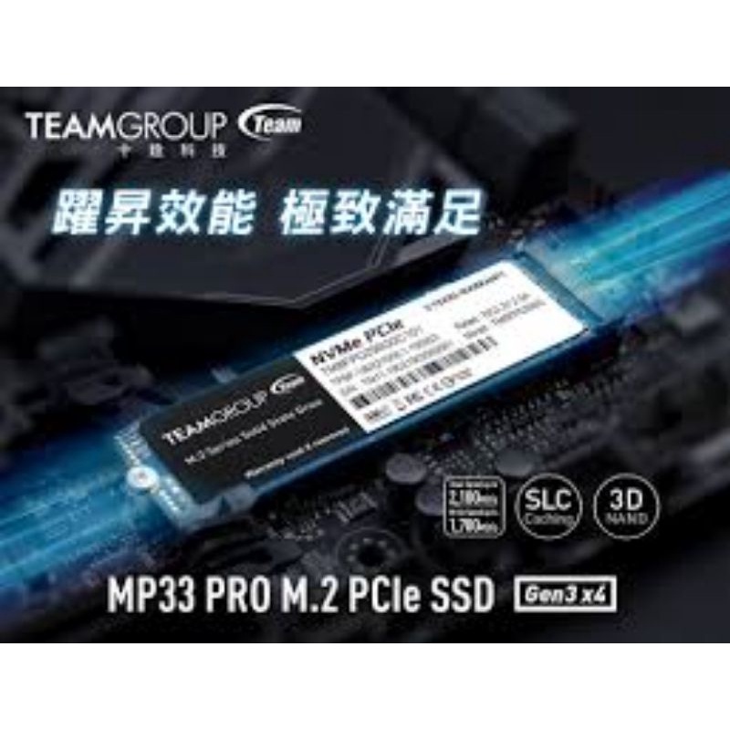 TEAM 十銓 MP33 PRO 512GB M.2 PCIe SSD 固態硬碟 DDR4 16G 32G  全新未拆封