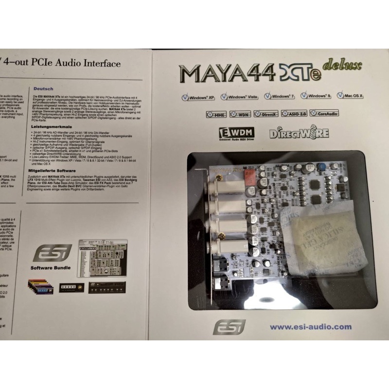 ESI MAYA44 XTe / Maya44xte / 4 IN 4 OUT/ PCIE / 錄音卡 / 音效卡