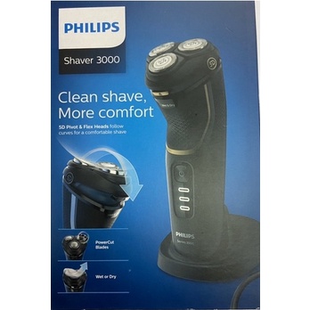 PHILIPS飛利浦 三刀頭可水洗電動刮鬍刀 S3333【Philips 飛利浦】乾濕兩用電鬍刀 Shaver 3000