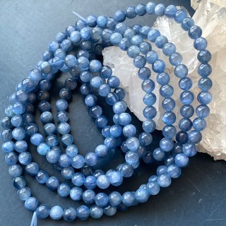 小極品-深藍冰晶微透體天然色帶微貓眼藍晶石 無燒原色【5.5mm++】(3圈)ღ手珠手鍊DIY串珠隔珠項鍊• 點點水晶
