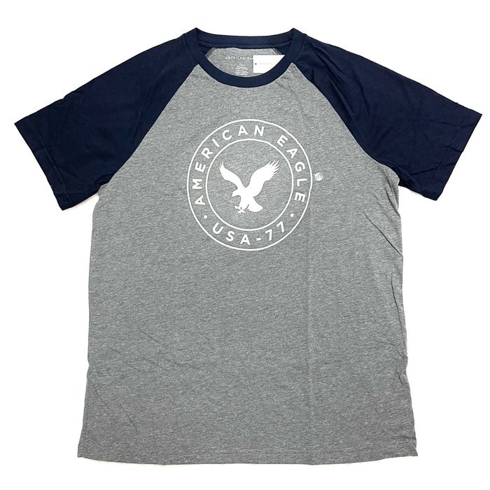 American Eagle T恤 老鷹 L號 男裝 短袖 短T-Shirt 圓領上衣 AE4144 灰色AE(現貨)
