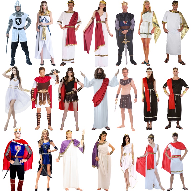 【有現貨！7天到貨】cosplay 服裝 萬聖節服飾 cosplay古希臘公主女神服裝 成人男國王斯巴達羅馬戰士表演衣