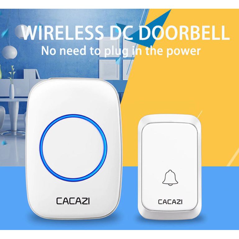 CACAZI A06-DC Waterproof Wireless Doorbell DC battery-operat