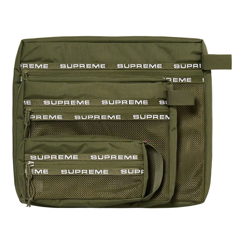 SUPREME FW22 Organizer Pouch Set 收納包 收納袋 (軍綠 一組三入) 化學原宿