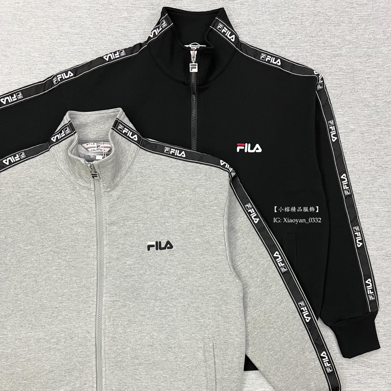 【小榕精品服飾】FILA 22SS專櫃款串標外套 (黑灰兩色）🆕 FILA外套 FILA長袖 FILA串標 FILA