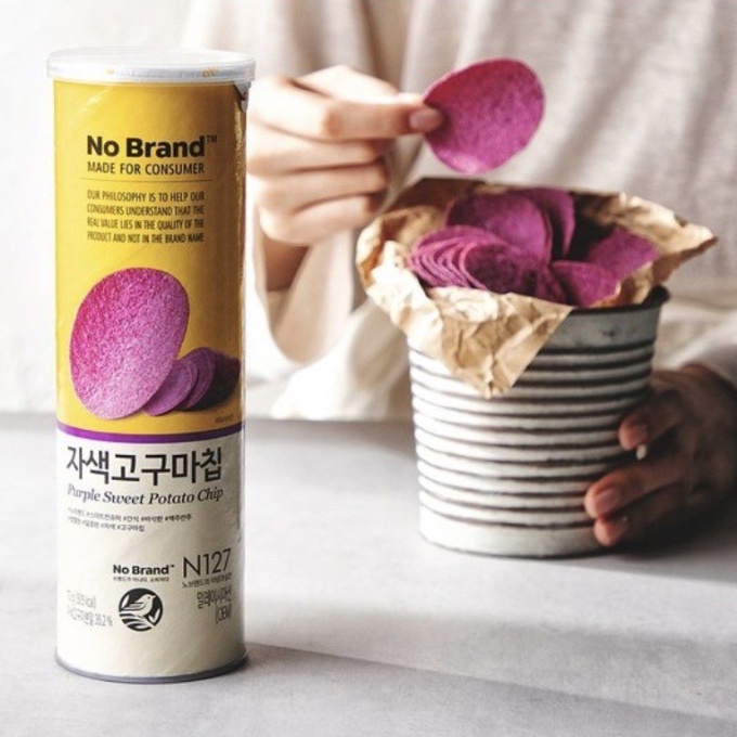 跨國失眠 ｜🇰🇷 韓國零食 NO BRAND 紫薯洋芋片 洋蔥酸奶洋芋片 原味洋芋片 低卡洋芋片