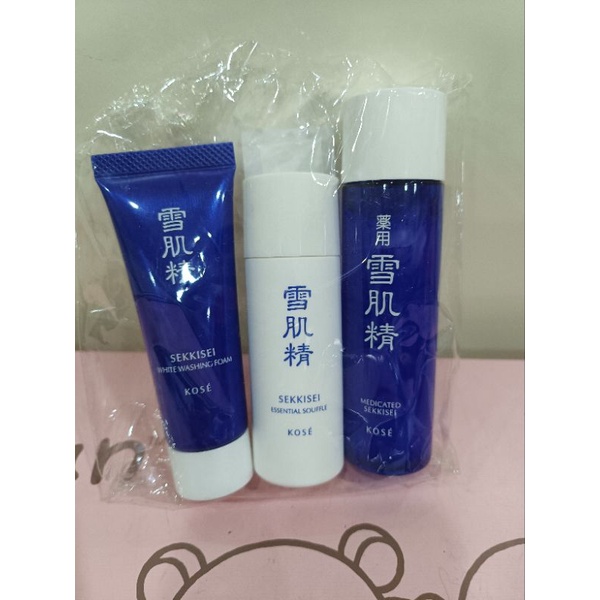 KOSE 高絲 旅行組雪肌精45ml/舒芙精華乳33ml/淨透洗面乳25ml