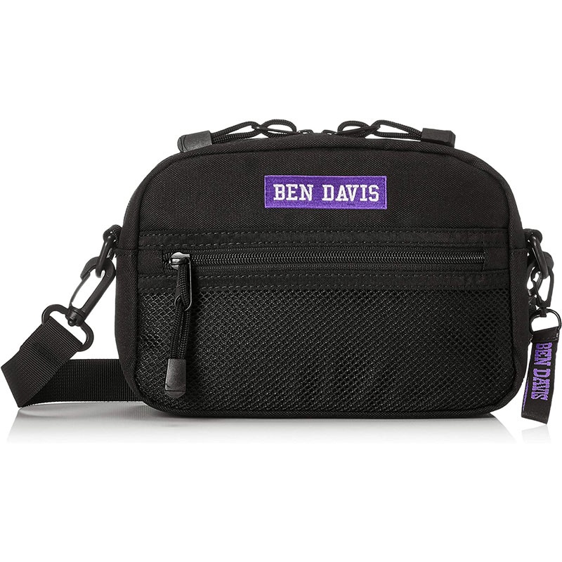 BEN DAVIS BDW-9281B-16 WIDE MESH SHOULDER BAG 側背包 (黑紫色) 化學原宿