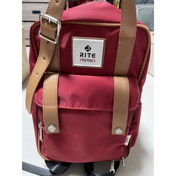 RITE兩用後背包 背包 小包/紅色