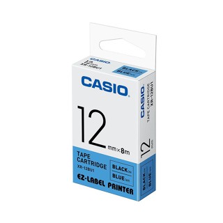 CASIO標籤機色帶/ 藍底黑字/ 12mm/ XR-12BU1 eslite誠品