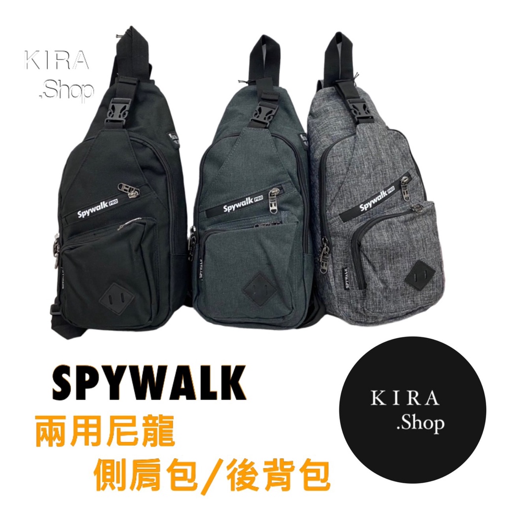 SPYWALK 潮流休閒尼龍胸包 單肩背包 尼龍兩用側背包 防水不脫皮材質側背包 小後背包 胸包 單肩包 (現貨)