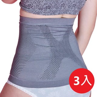 【JINMEI 京美】銀纖維X能量極塑護腰3件組(男女通用) | 能量銀行家 台灣製 竹炭銀纖維 鍺石能量遠紅外線